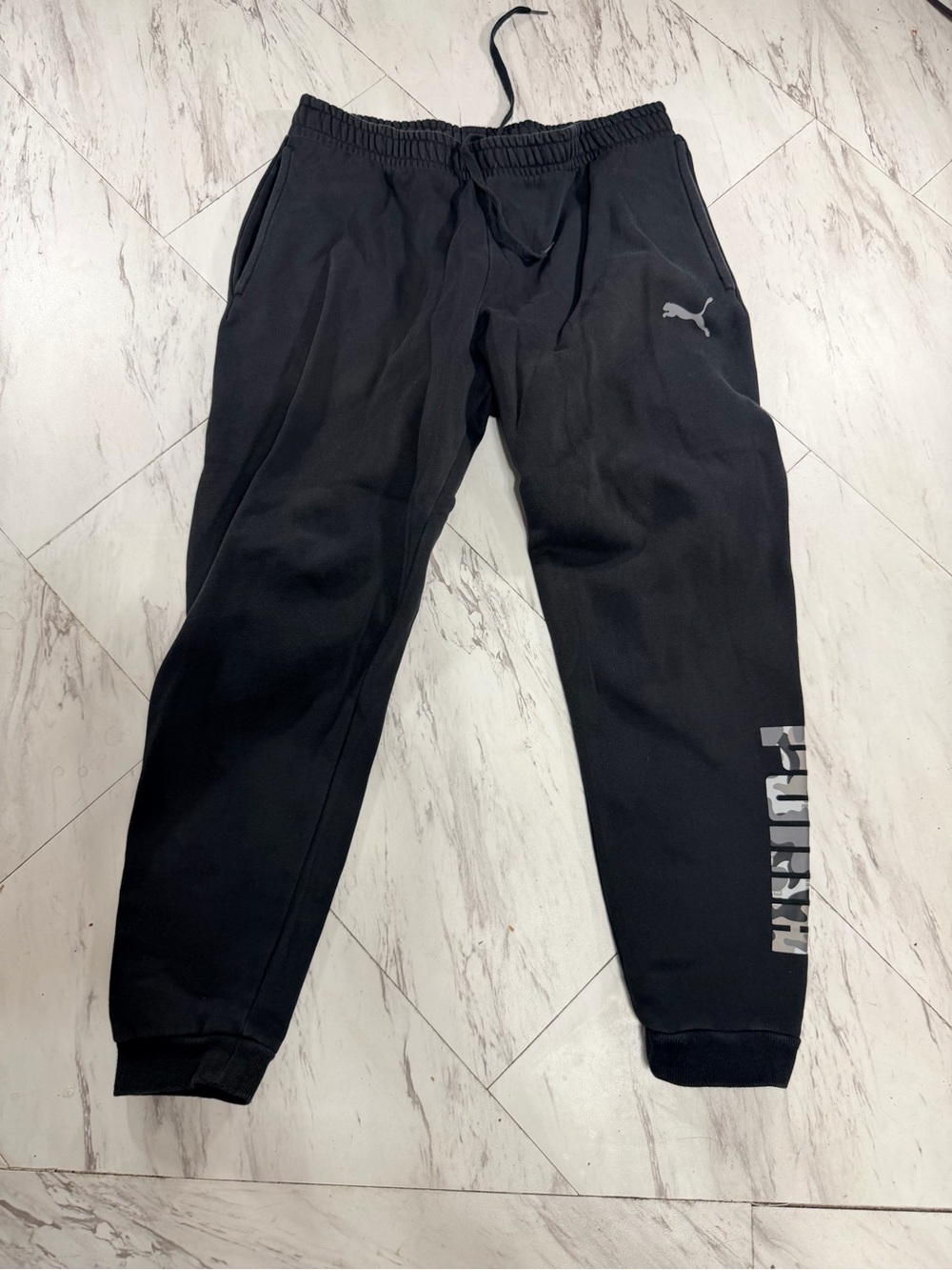 Puma Black Men's Logo Jogger Sweatpants